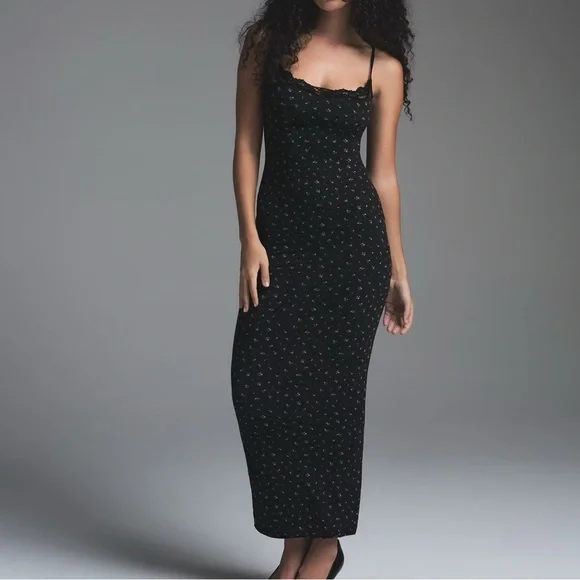 NWT skims fits everybody lace long slip dress onyx rosebud. Size XL - Picture 4 of 7